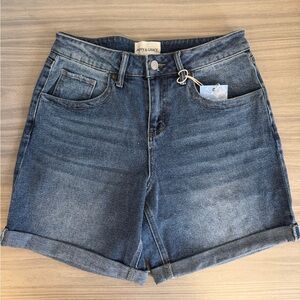 Poppy & Grace High Rise Cuffed Denim Shorts - NWT